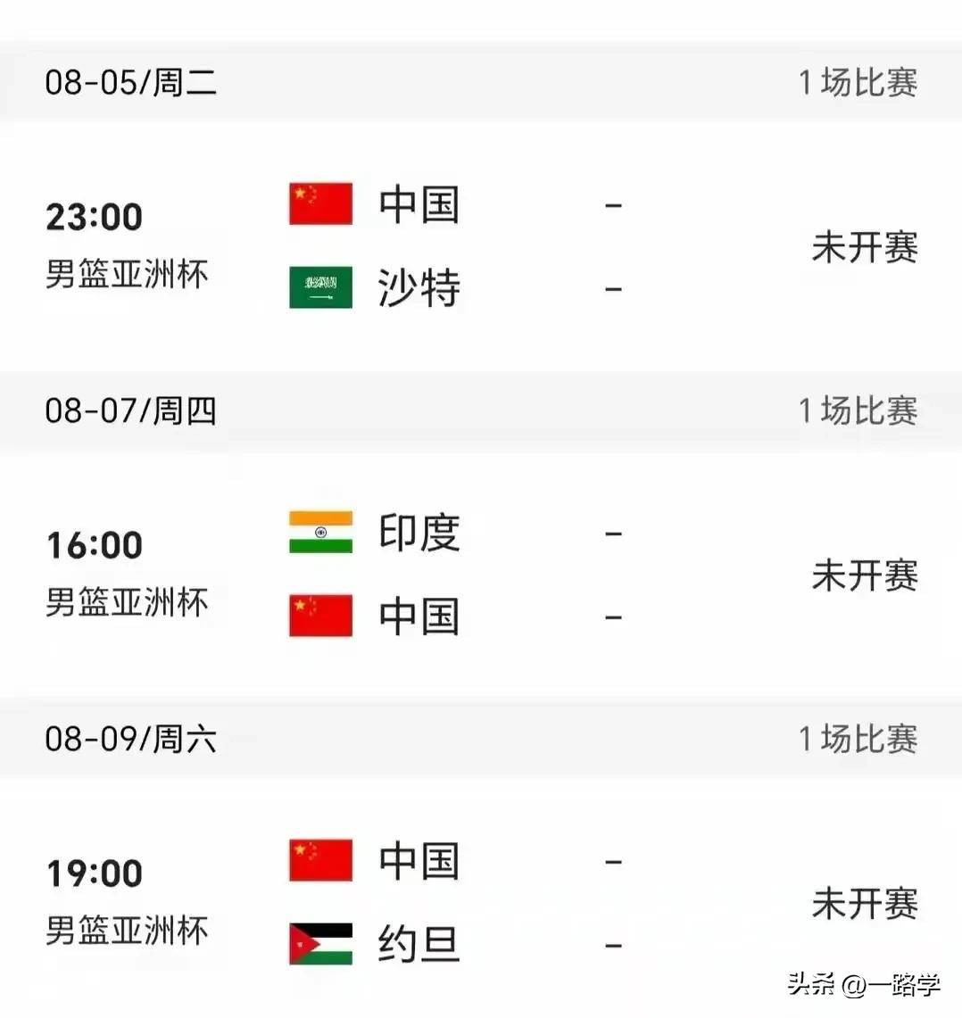 男篮亚洲杯实力榜:澳日领衔中国第四